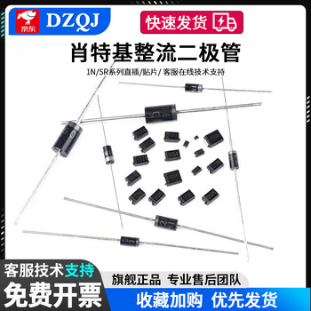 Schottky rectifier diode 1n5819 5822 sr160 360 540 2100 3100 5100 straight plug 1n5819 straight plug (50 pieces)