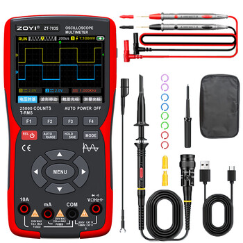 Zhongyi electrical measurement zhongyi zt-703s handheld dual-channel oscilloscope multimeter three-in-one high-precision oscilloscope multimeter 703s dual-channel comes standard with an oscilloscope probe