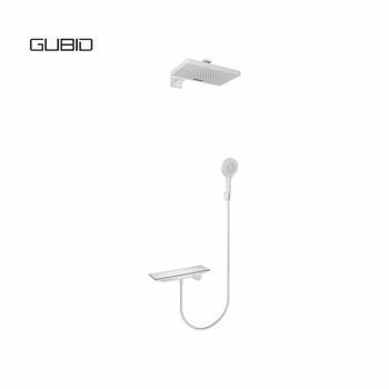 Gubid three-function embedded shower multi-function shower storage platform shower set gd9385w-ivory white