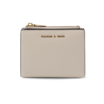 Charles&keith small ck simple multi-card slot versatile short pu wallet mini women's multi-color ivory ivory xxs