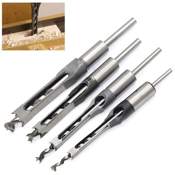 Borage woodworking square hole drill bit square tenon opening artifact square hole drill drill core 6mm