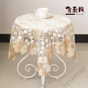 Sailotou european lace fabric coffee table tablecloth home 2025 new tablecloth tablecloth cover sheer yarn small round table tv money tree cafe 180cm suitable for round tables around 130cm