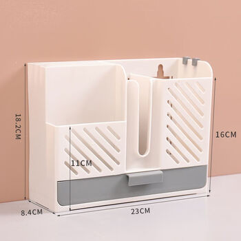 Songce chopstick basket storage rack wall-mounted no-punch drainage chopstick cage household chopstick spoon knife holder organizing storage box no-punch striped chopstick cage white