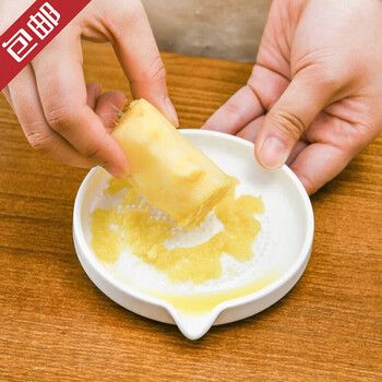 Tingda ceramic ginger paste artifact garlic paste ginger grinder bowl rub ginger juice garlic grinder manual yam paste mud grinder ceramic grinder - white small size 1 pack