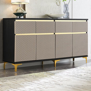 Dingzhou sideboard now light luxury simple living room tea cabinet size apartment home wine cabinet multi-functional storage locker light luxury tea cabinet-14-130*40*85