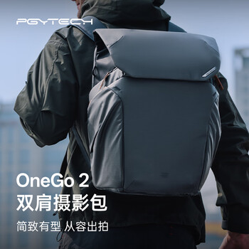 Pgytech camera bag dandelion onego2 photography bag slr camera bag laptop storage professional camera bag splash-proof fabric commuter outdoor backpack 25l matte black