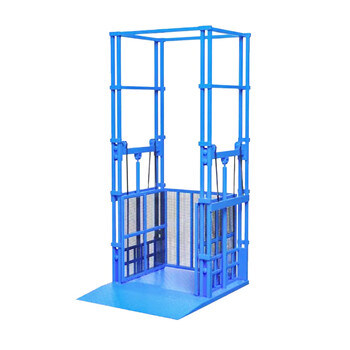 Kezhitu guide rail freight elevator hydraulic lifting platform warehouse factory anti-fall freight elevator small cargo simple hoist double track