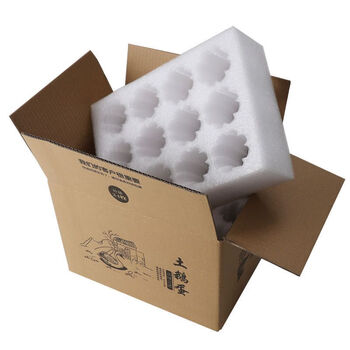 Goose egg packaging box, pearl cotton holder, shockproof and anti-fall express, long-distance transportation, packed eggs 12 pieces, 24 pieces foam box, 24 pieces inner tray + carton, buy 8 sets, free shipping