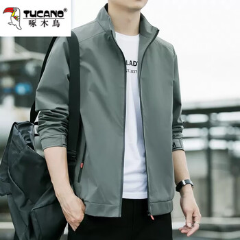 Woodpecker jacket men's jacket autumn and winter 2025 trendy fashion casual versatile men's clothing trendy brand outerwear j6618 bean gray l