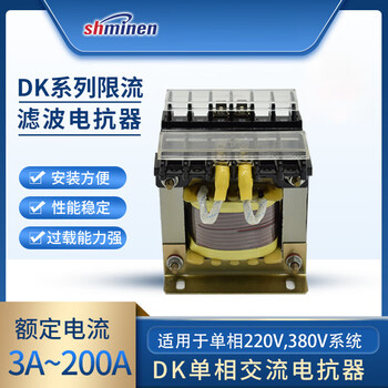 Single-phase ac reactor 220v current limiting filter series neutral neutral line anti-harmonic interference dk-3a5a10a20 dk-80a (2 in 2 out wiring)