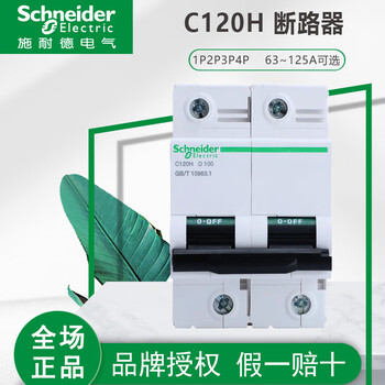 Schneider a9 air switch c120h circuit breaker 1p80a63 current 2p100a air switch 3p125a d 4p 125a