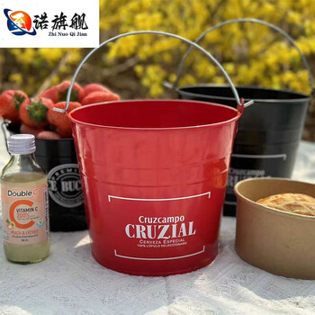 Junran german imported quality bar commercial ice bucket ktv draft beer beverage beer bucket outdoor household ice cube milk tea can be red 3 liters desktop storage mouth 19 high 16