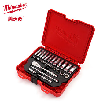 Miwaki 28-piece set metric 1/4 all-in-one ratchet socket set ratchet quick socket wrench 48-22-9504 28-piece set metric 1/4 ratchet socket set 4932464943
