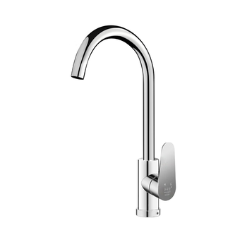 Qinkai installed 304 stainless steel faucet household vegetable washing spindle 360 turn hot and cold water dishwashing pool long thickening installed large curved hot and cold 80 cm hose large 2 hrd008