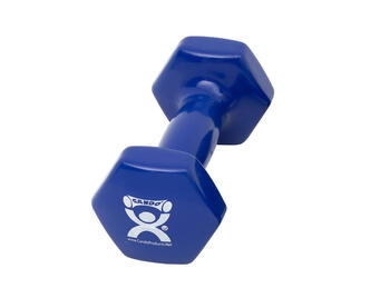 Candocando color-coded vinyl coated iron dumbbells 5 lb, blue 5 lbs 5