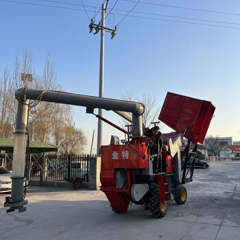 Wen yijia customized large corn thresher three-axis air suction feeding corn thresher four-cylinder diesel engine five-axis rear warehouse equipment accessories deposit