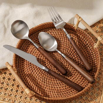 Kawashimaya steak western cutlery knife and fork set full set of high-end steak special stainless steel spoons three-piece set two-piece set-fork + table knife