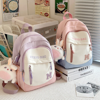 Iroya spring outing small backpack study light travel bag children's outdoor travel backpack girls elementary school junior high school school bag purple small size (without pendant)