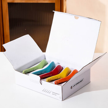 Pupan french ceramic spoon, high-looking chinese soup spoon, underglaze gift box, 5-color chinese spoon color box