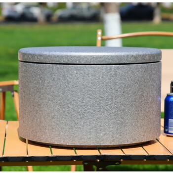 Food grade vegetarian cake insulation bucket breakfast round food temporary storage box epp insulation box gray 14 liters