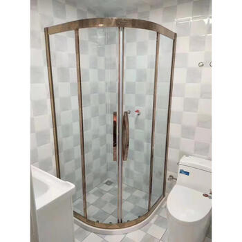 304 stainless steel shower room partition dry and wet separation bathroom shower room curved fan-shaped simple glass door internet celebrity door-to-door measurement does not contain steam