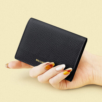 British paul wallet women's 2026 new genuine leather lightweight small coin storage bag cash mini card bag gift for girlfriend black