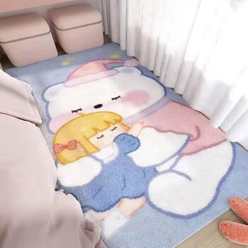 Sailotou children's room carpet girl bedside carpet bedroom carpet thickened girl cute princess style imitation carpet 60 sleeping imitation 200*300cm imitation