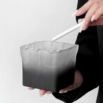 Youjia liangpin creative glass ashtray office hotel home ashtray gray