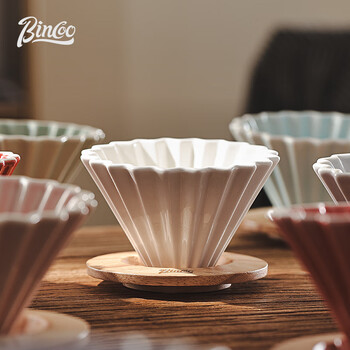 Bincoo hand brewed coffee cake filter cup origami ceramic v60 filter cup filter funnel