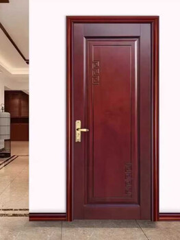 Golden teak logs, chinese style mortise and tenon structure, silent indoor paint room door, pure solid wood, high-end whole house customization, a log golden teak wood