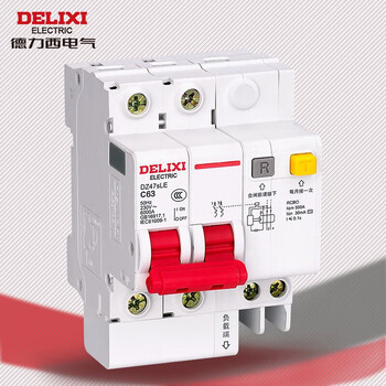Delixi electric leakage protector with leakage protection circuit breaker dz47sle leakage protection 2p 63a