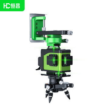 Jiang zhiai 12-line hengchang level green light high-precision thin line strong light wall-mounted laser 16-line wall-mounted and floor-mounted instrument super bright 16-line + wall bracket + base
