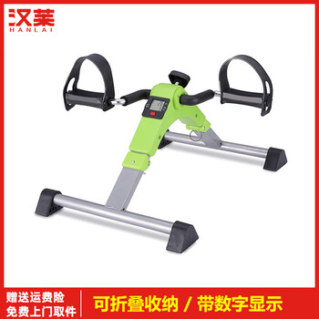 Hanlai rehabilitation bicycle elderly sports equipment home mini folding bicycle exercise bike leg trainer green/triangular advance/with digital display