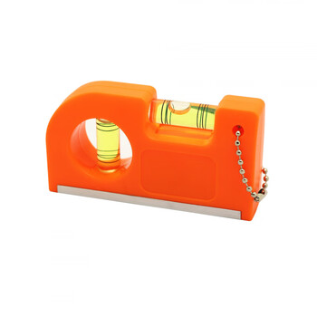 Directly supplied from kaosen, mini plastic spirit level, hanging chain waist torpedo level, convenient, strong magnetic aluminum alloy, orange
