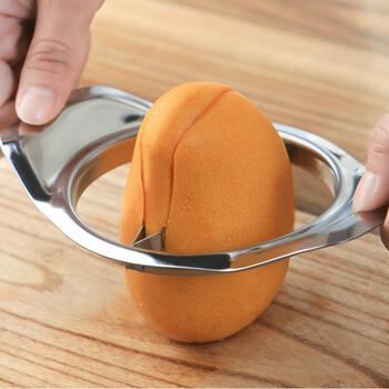 He jiagong mango corer creative mango cutting tool fruit divider peeling mango knife corer stainless steel slicer