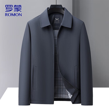 Romon executive jacket men's autumn and winter business casual lapel jacket men's versatile clothes men's navy blue xl