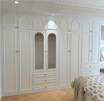 Zhihuishu french cream style enf grade cabinet door custom glass door blister molded door panel custom solid wood ecological board french style