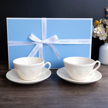 Shantou lincun spot happy holidays raspberry embossed black tea coffee cup teacup saucer couple matching cup teapot gift box ivory white matching cup gift box + ribbon + gift bag