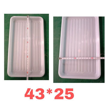 Sanqi tiger pull basket plastic tray rectangular bowl and plate storage rack drip tray kitchen bowl rack plastic drainage and water receiver 43*25cm