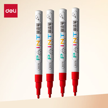 Deli paint pen dl-s576 red 12 pieces/box unit box delivery period 30 days