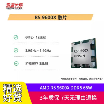 Amd second-hand 90% new ryzen r7 9700x r5 9600x r9 9900x 9950x3d 8600g8700 9800x3d cpu loose chips in box amd r5 9600x loose chips