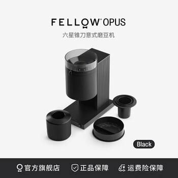 Fellow opus electric conical knife italian bean grinder household hand grinder can eliminate static timed bean grinder black