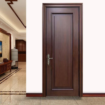 Solid wood door bedroom door rubber wood painted door high-end wooden door villa room door factory custom set concierge door rubber wood all solid wood painted door a