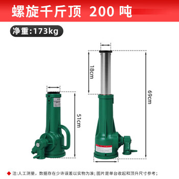 Hugong screw jack mechanical gear vertical manual hand jack 3t5t10t20 tons 32t50 tons 100t national standard 200 tons