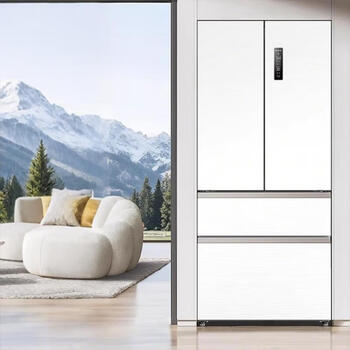 Meiling 508/509 liter worry-free embedded one-level energy efficiency frequency conversion full space purification ultra-thin embedded bottom cooling four-door refrigerator dual system dual evaporator bcd-508wfpu9czx ceramic white