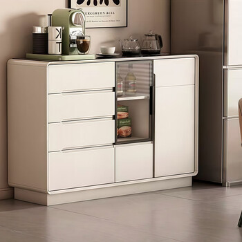 Qiuke home living room solid wood tea bar machine sideboard wall tea cabinet integrated water bar with kettle 2025 new style