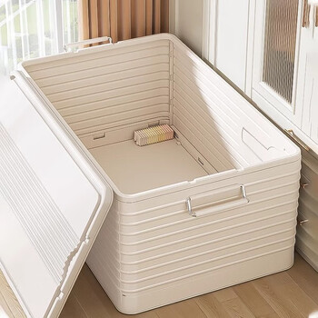 Zhifan japanese foldable clothes storage box household large capacity extra large storage box clothing quilt toy storage box extra large size 49.5*35*29cm 1 foldable