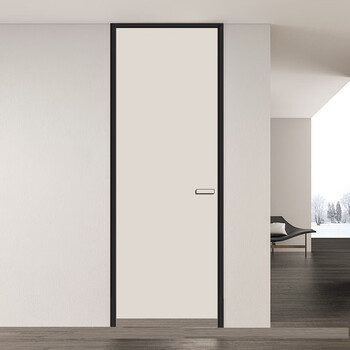 Package measurement and installation minimalist aluminum wooden door bedroom door extremely narrow frame honeycomb aluminum invisible door sliding soundproof room door inner flat inner opening (aluminum edge sealing-5cm thick)