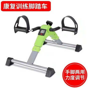 Zhizhou exercise bike mini household bicycle hand crank rehabilitation training indoor bicycle fitness equipment for middle-aged and elderly people with beautiful legs, green strong anti-slip (with counting resistance)