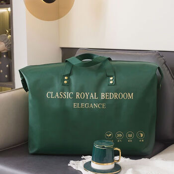 Kaximu large capacity quilt storage bag clothing organizing bag moving packing bag luggage storage bag handbag festive emerald dustproof extra large 9-12 1 pack